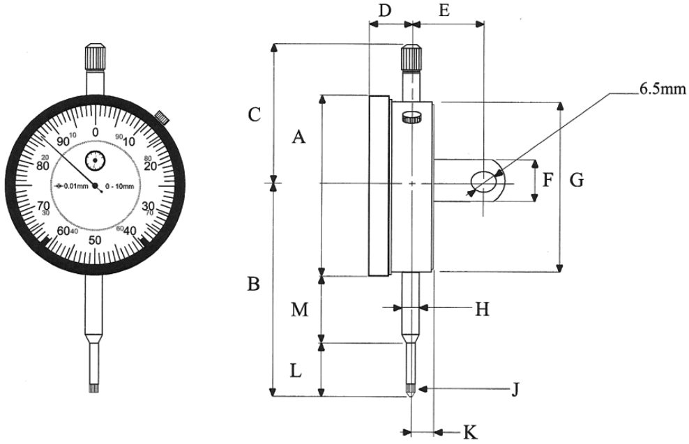 בסיס מגנטי עם שעון אינדיקטור MB-UNI-KIT
